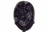 Sparkling Amethyst Geode With Metal Stand - Uruguay #342501-1